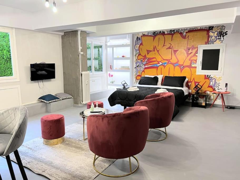 Brand New Modern Street-Style Studio /City Center Афіни Екстер'єр фото
